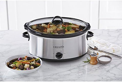 Crock-Pot 7 Quart Oval Manual Slow Cooker – Stainless Steel - Select SC2360