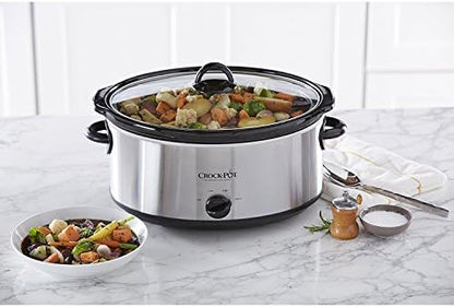 Crock-Pot 7 Quart Oval Manual Slow Cooker – Stainless Steel - Select SC2360