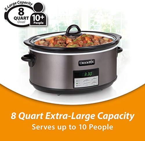 Crock-Pot 8 Quart Programmable Slow Cooker with Auto Warm - Select SC7285