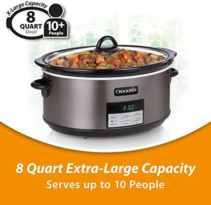 Crock-Pot 8 Quart Programmable Slow Cooker with Auto Warm - Select SC7285