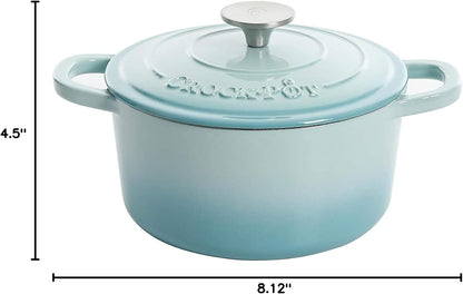 Crock-Pot 3 Quart Enameled Cast Iron Dutch Oven – Aqua - Select SC8599