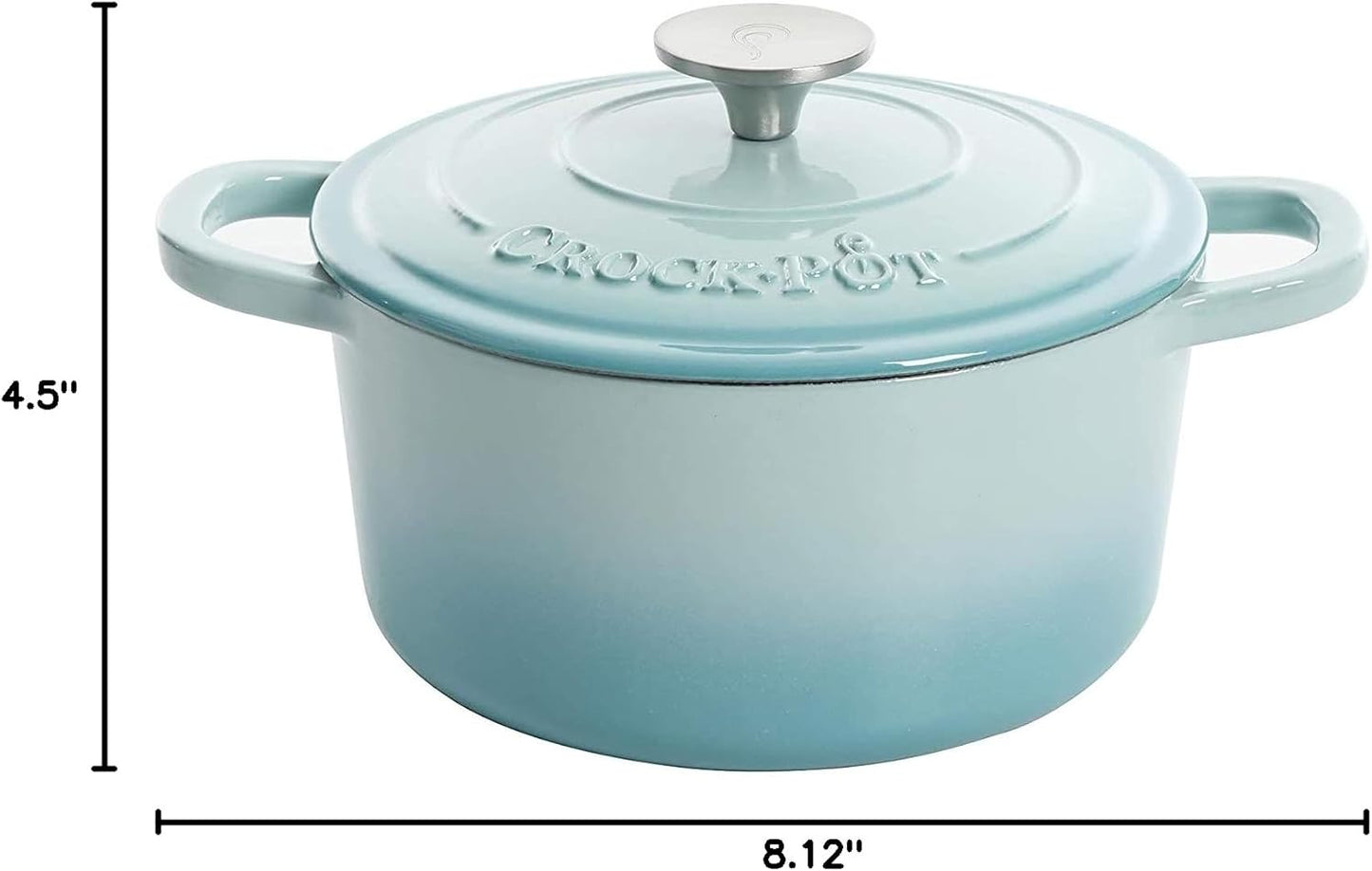 Crock-Pot 3 Quart Enameled Cast Iron Dutch Oven – Aqua - Select SC8599