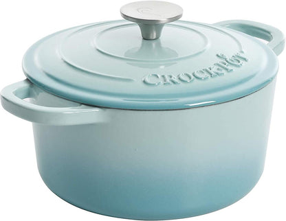 Crock-Pot 3 Quart Enameled Cast Iron Dutch Oven – Aqua - Select SC8599